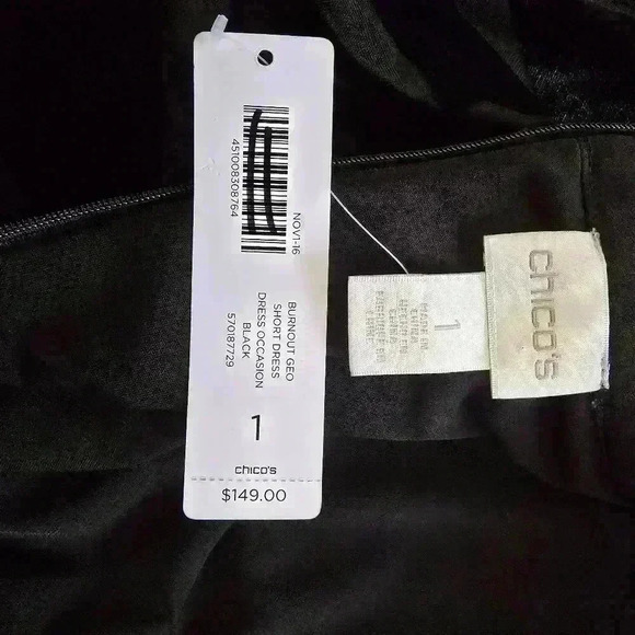 Chicos burnout geo short dress size 1 NWT - Picture 7 of 10